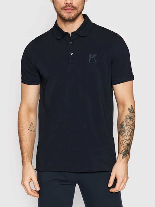 Karl Lagerfeld Men's Short Sleeve Blouse Polo Blue