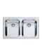 Franke Line Llx 620 Ένθετος Νεροχύτης Inox Σαγρέ Μ79xΠ50cm Ασημί
