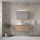 Furnibath Sevilla 80 Πάγκος με Νιπτήρα Μ79xΒ45xΥ35cm Καρυδί
