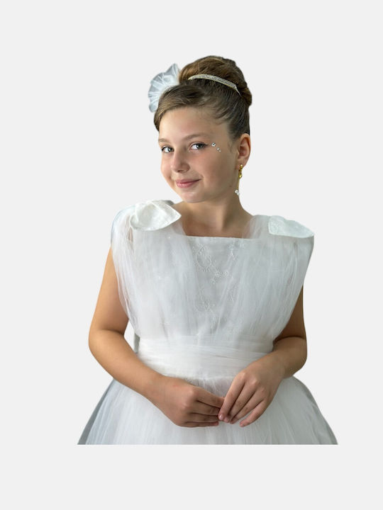 Kids Dress Tulle White