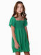 Funky Kids Dress Short Sleeve Green