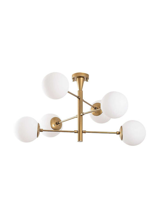 Opviq Deckenleuchte 75cm Gold mit Fassung E14