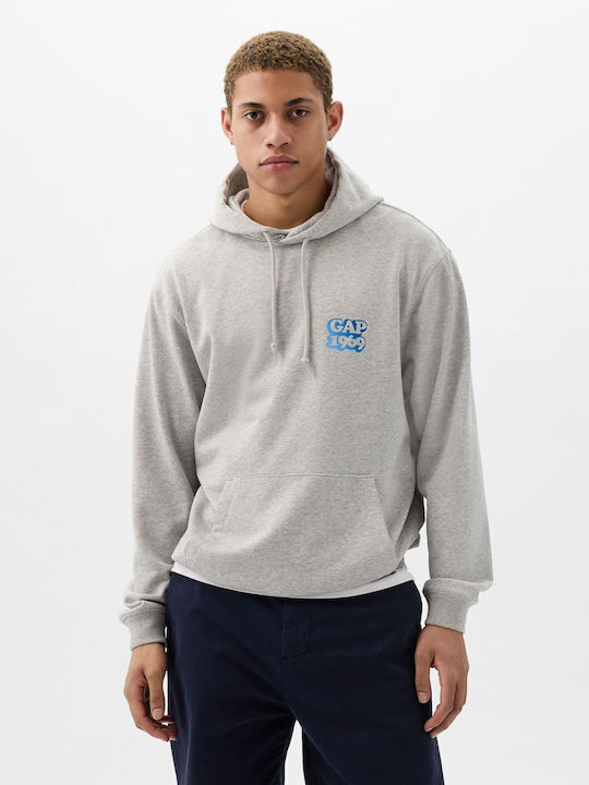 1969 Φούτερ με Κουκούλα light heather grey