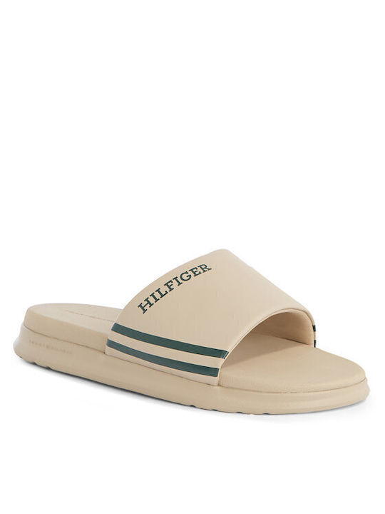 Tommy Hilfiger Pool Ανδρικά Slides Μπεζ