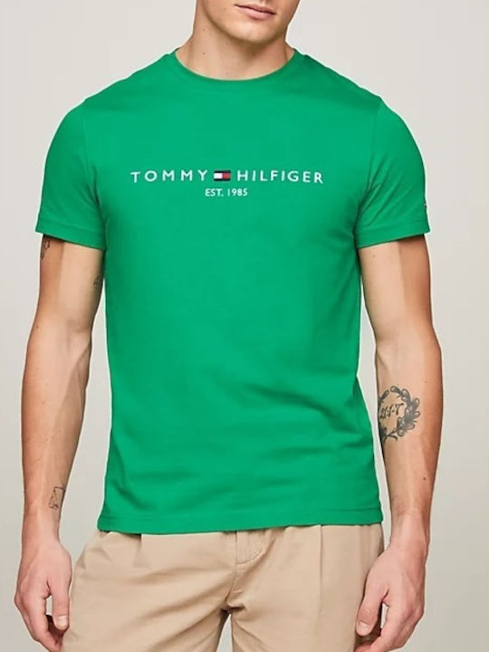 Tommy Hilfiger Bluza pentru bărbați cu mâneci scurte Olympic Green
