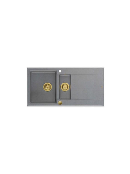 GraniteQ Evan 156 Drop-In Sink Synthetic Granit...