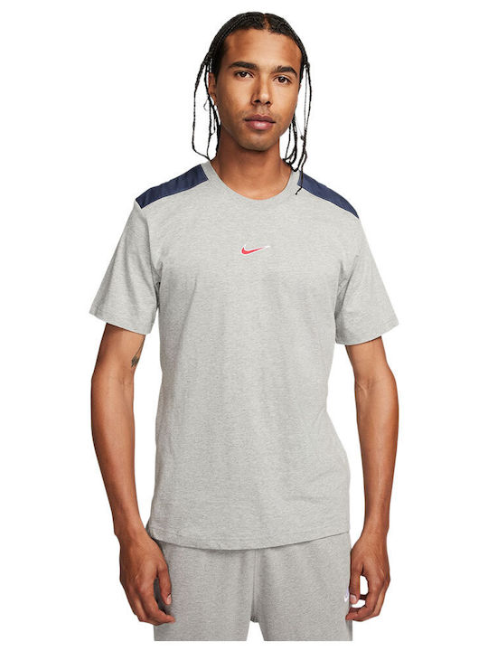 Nike Ανδρικό Αθλητικό T-shirt Κοντομάνικο Γκρι