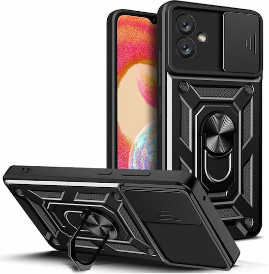 Mad Mask Camshield Armor Back Cover Plastic / Silicon Negru (Samsung Galaxy A04e, F04)