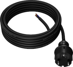 AWTools Καλώδιο Ρεύματος με Διατομή 3x1.5mm² Μαύρο 1m AW24855