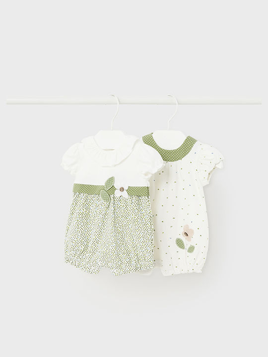 Mayoral Set Baby Strampler Kurzärmelig green