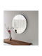 Aberto Design Aqua Wall Mirror with White Frame Diameter 65cm 1pcs