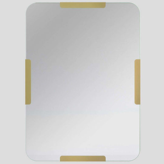 Aberto Design Pera Wandspiegel mit Gold Metallisch Rahmen 70x50cm 1Stück