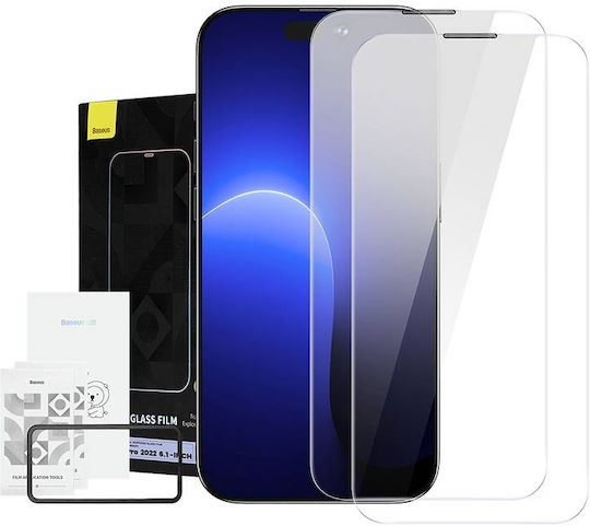 Baseus Crystal Tempered Glass Dustproof 0.3mm Tempered Glass 2pcs (iPhone 14 Pro)