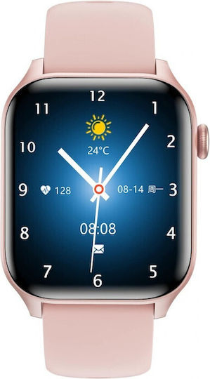 Anell C12 Pro Smartwatch με Παλμογράφο (Ροζ)