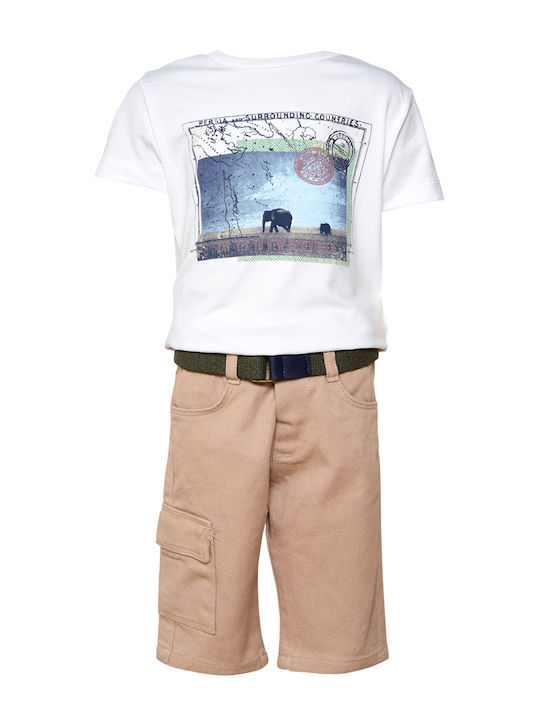 Restart for Kids White Kids Clothing Set with Shorts 2 Pieces