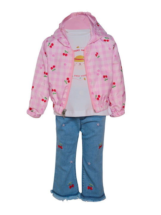 Restart for kids Kids Set with Pants & Jacket Winter 3pcs Pink