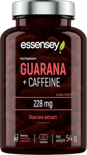Essensey Guarana+ Caffeine 228mg Ειδικό Συμπλήρωμα Διατροφής 90 κάψουλες