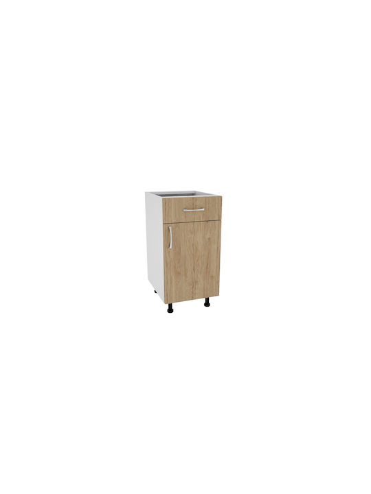 Karo Floor Cabinet Lemn Natural/alb 40x50x80pcs