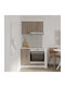 Karo Lower Oven Cabinet Stejar Sonoma Inchis/alb 60x50x80cm
