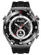 Microwear HW5 Smartwatch με Παλμογράφο (Black Silicone)