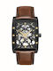 Pierre Lannier Men's Watch Automatic with Brown Leather Strap