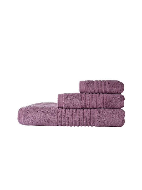 Homeline Πετσέτα Χεριών 5005 30x50εκ. Mauve Βάρ...
