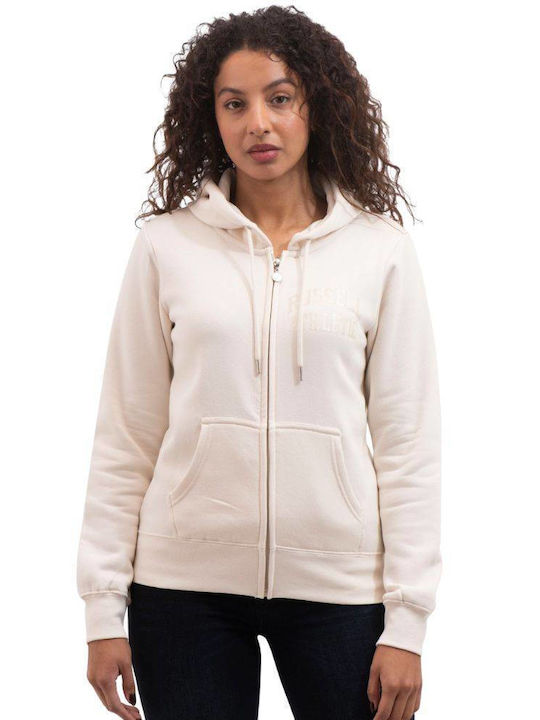 Russell Athletic Women's Hooded Cardigan Off White