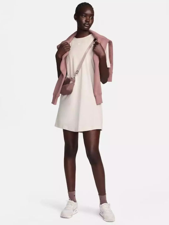 nike dress beige NSW Essentials Ribbed Womens Dress (Beige)
