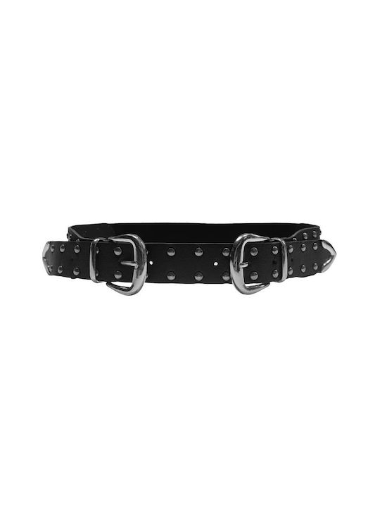 Elastic Women's Belt Silver