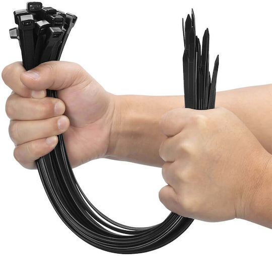 Plastic Cable Ties 760mm x 4.5mm in Black Colour (100 pcs) 70-2024-1