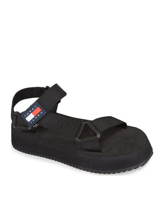 Women's Flat Sandals Flatforms in Black Color