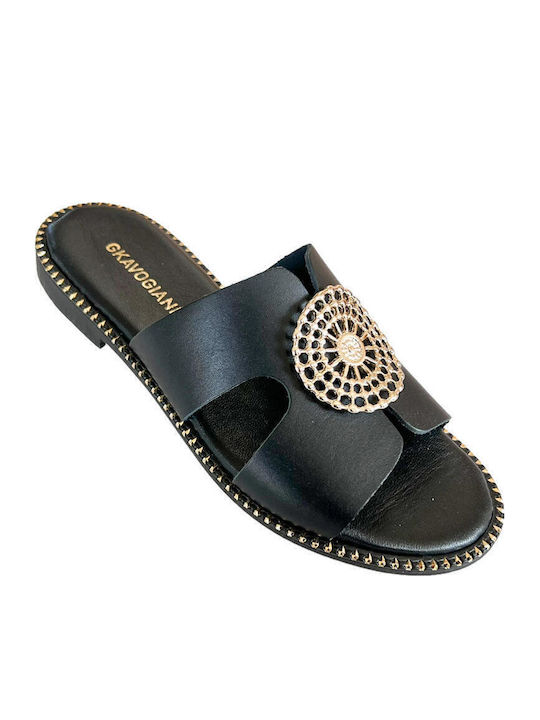 Sandale Casual Damă Din Piele Negru