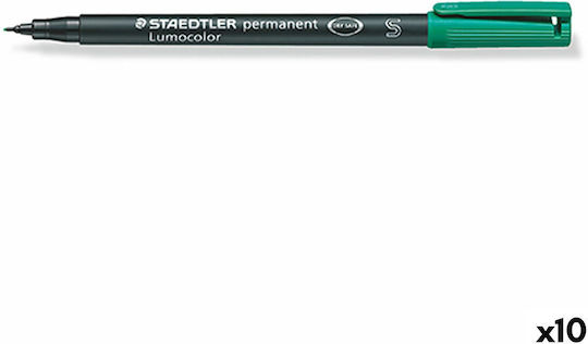 Staedtler Lumocolor Green Drawing Markers 0.4mm Thin Set 12pcs