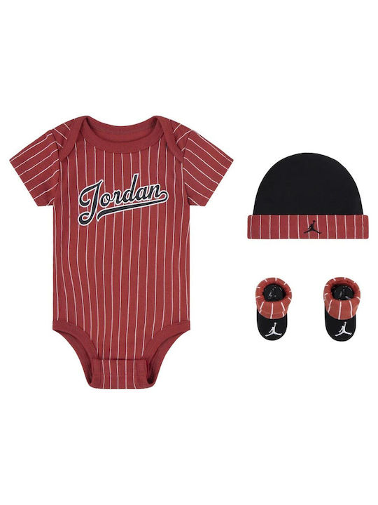 Jordan Baby Bodysuit Set Red