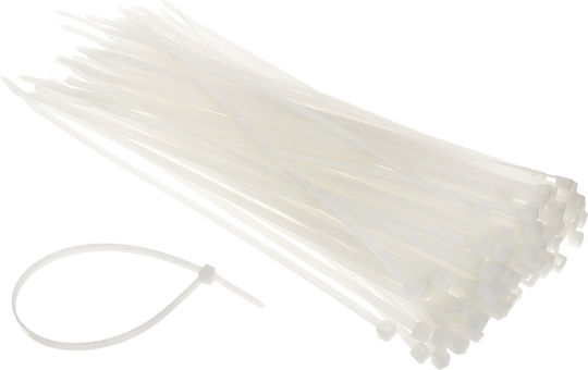 Conotech Δεματικά Καλωδίων Πλαστικά 250mmx4.2mm σε Λευκό χρώμα (100τμχ)