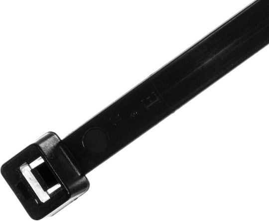 EM Group Pack of 100pcs Black Plastic Cable Ties 750x7.8mm BMN7190/5333