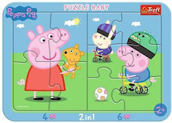 Puzzle pentru Copii Peppa pentru 2++ Ani 10buc Trefl