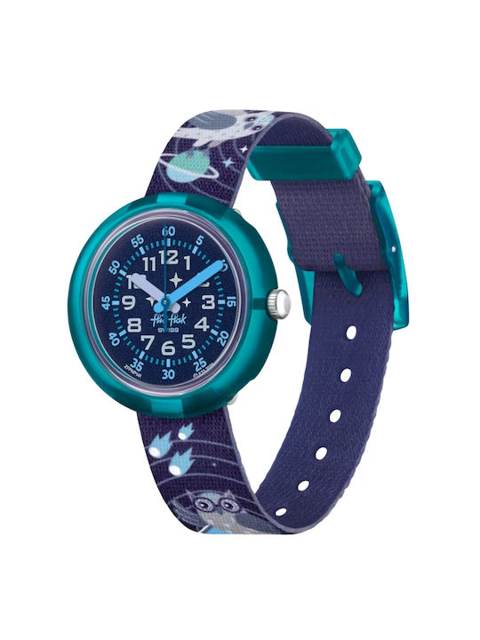 FlikFlak Kinder-Analoguhr mit Stoffarmband Blau