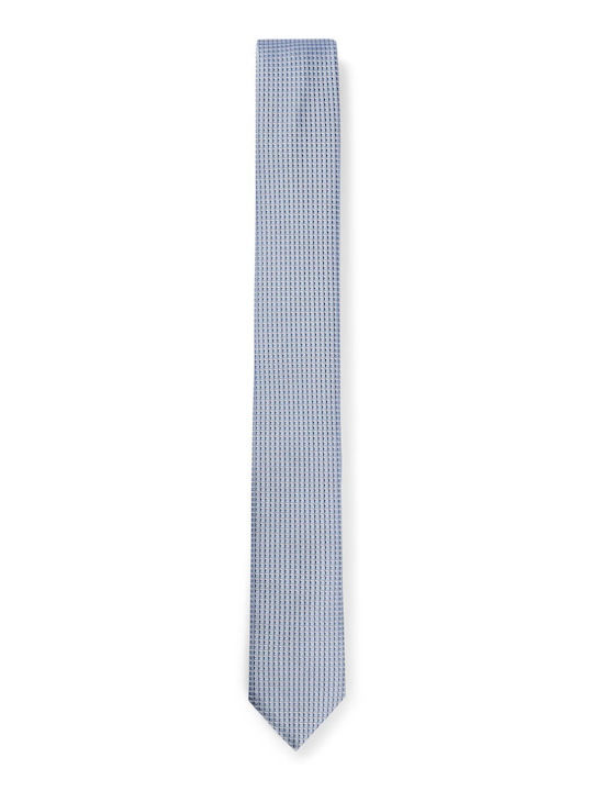 Hugo Boss Herren Krawatte Seide Gedruckt in Hellblau Farbe