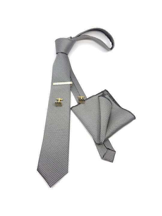 Legend Accessories Men's Tie Set Printed in Gray Color