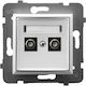 Ospel TV Antenna Socket in White color GPA-2UF/...
