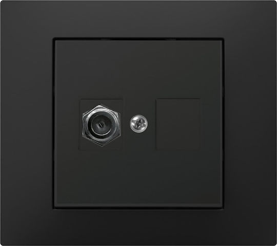 Elektro Plast TV Antenna Socket in Black color 3886-19