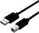 Unitek USB 2.0 Cable USB-A male - USB-B male Μαύρο 1m Y-C430GBK