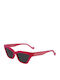 Liu Jo Women's Sunglasses with Pink Plastic Frame and Gray Lens