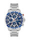 Daniel Klein Exclusive Men's Watch Chronograph Battery with Silver Metal Bracelet