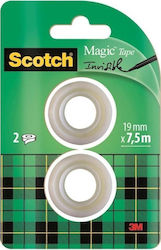 Scotch Σελοτέιπ 19mm x 7.5m 2τμχ