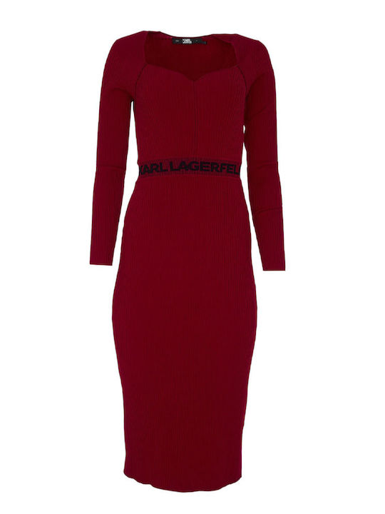 Karl Lagerfeld Midi Dress Red