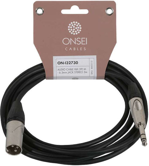 Onsei XLR male to 6.3mm male 3m Cable (ON-I32730)