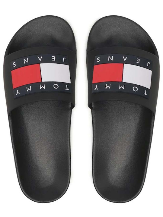 Tommy Hilfiger Slides σε Μαύρο Χρώμα