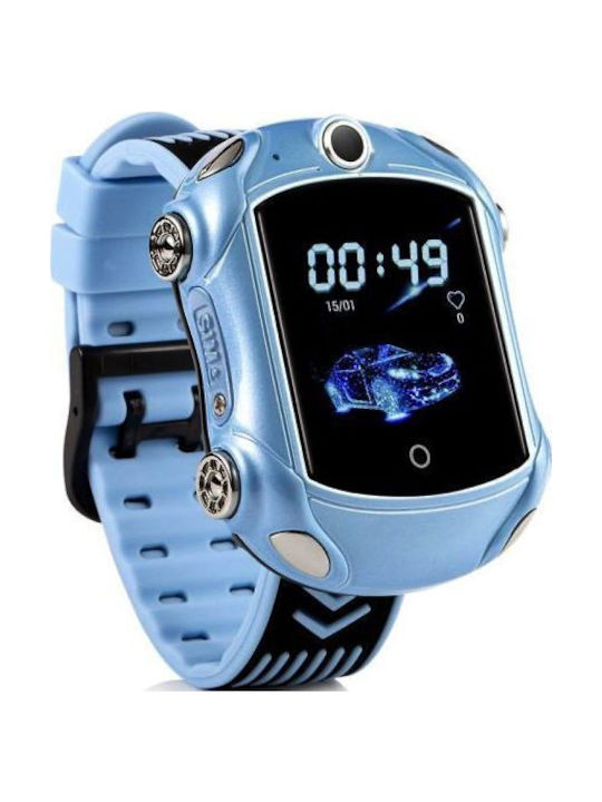 Kinder Smartwatch mit Kautschuk/Plastik Armband Blau